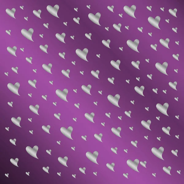Renkli Arka Plan Üzerinde Küçük Kalp Şekilleri — Stok fotoğraf