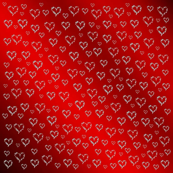 Small Heart Shapes Colored Background — Stock Photo, Image