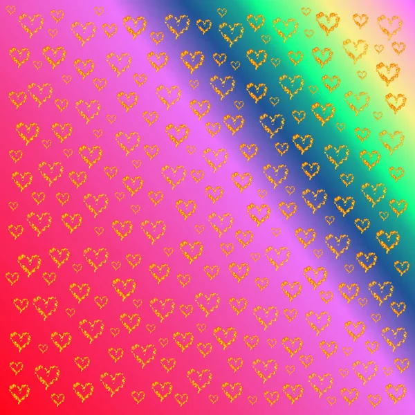 Pequeñas Formas Corazón Sobre Fondo Color — Foto de Stock