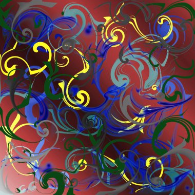 parlak dalgalar şenlikli bir soyut desen renkli