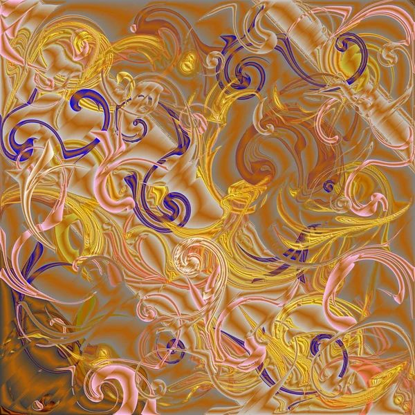 Färgade glansfulla vågor en festlig abstrakt mönster — Stockfoto