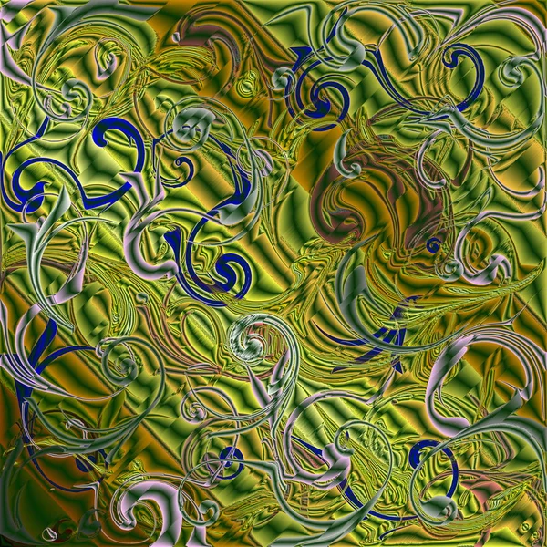 Кольорові блискучі хвилі святковий абстрактний візерунок — стокове фото