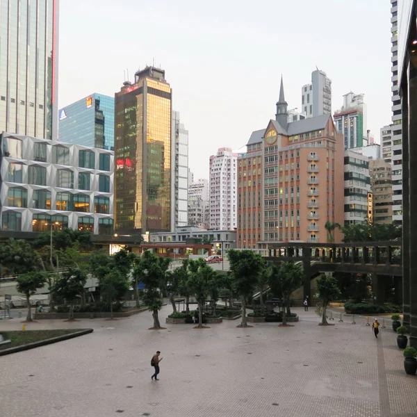 홍콩 건축, 건물 및 도시 교통 3 월 2019 — 스톡 사진