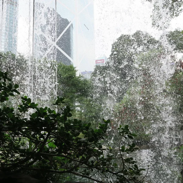 Kunst Und Hochhuser Der Hongkong Park Hongkong Eine Grne Oase — Photo