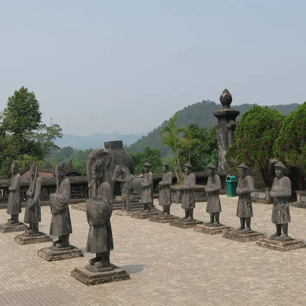 Ornate Old Buildings Statues Khai Dinh Tomb Hue Central Vietnam — Stock Photo, Image