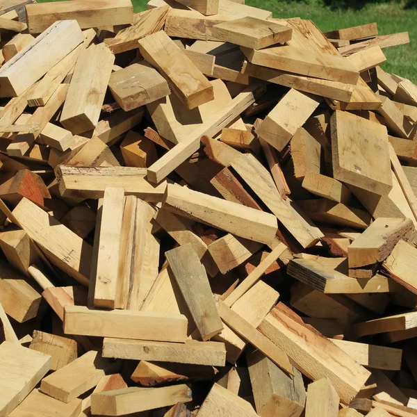 Firewood pile for heating in winter — Stock Photo, Image