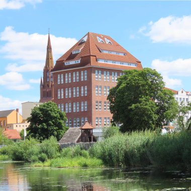 Mimari, Mecklenburg-vorpommern, Hanseatic City, Demmin, Temmuz 2020