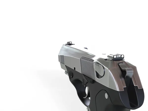 Pistola Semiautomática Compacta Mano Derecha Vista Fps — Foto de Stock