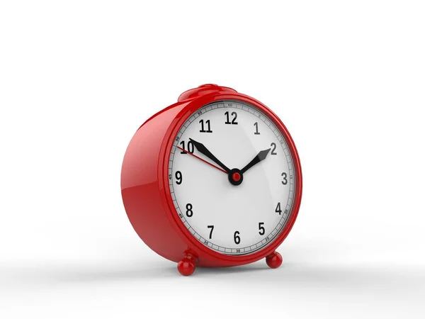Cute Red Alarm Clock — Stock Photo, Image