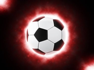 Futbol topu parlak kırmızı 