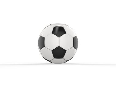 Klasik siyah ve beyaz futbol - yan görünüm