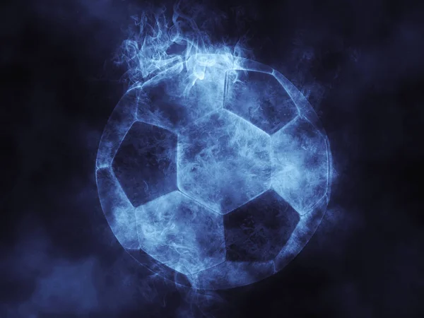 Football Blue Smoke Effect — Stock Photo, Image