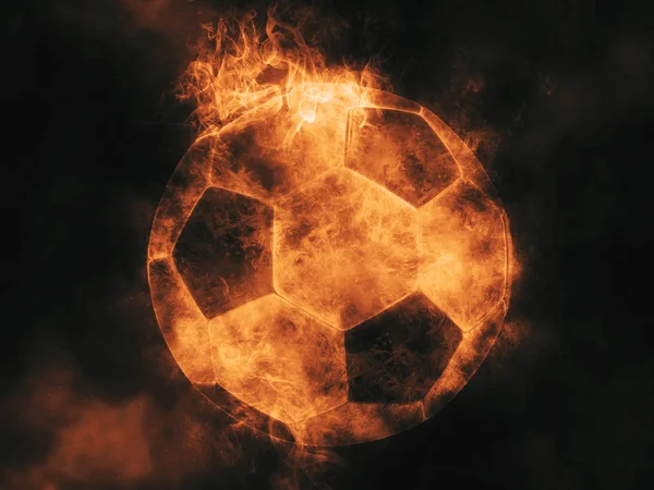 Football Orange Smoke Effect — Stock Photo, Image