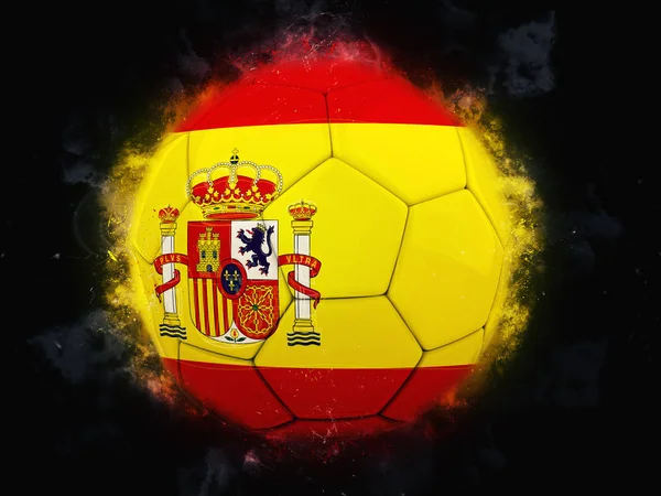 Fußball Flagge Spaniens — Stockfoto