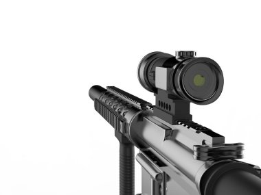 Modern ordu saldırı tüfeği - ilk kişi görünümü - sağ tarafında