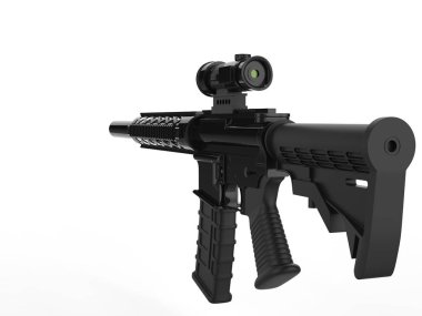 Modern ordu saldırı tüfeği - arkadan görünüm