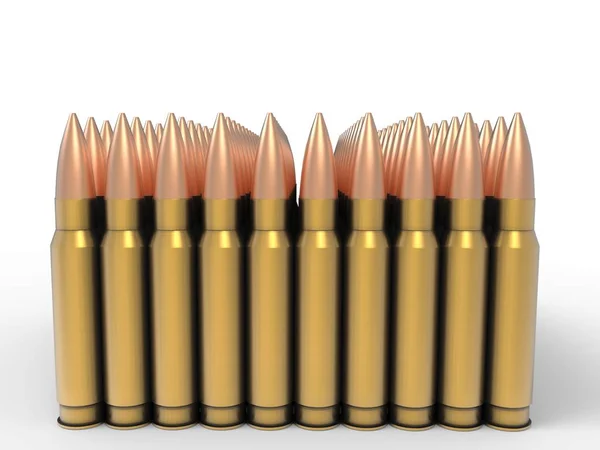 One Hundred High Calibre Bullets — Stock Photo, Image