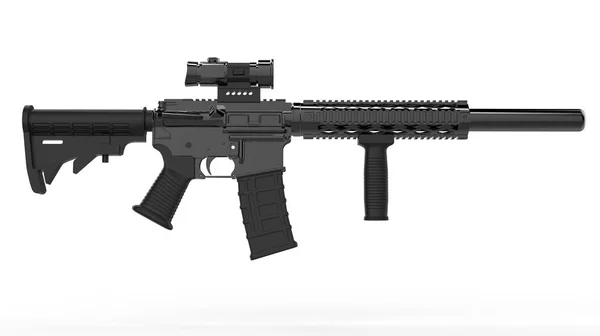 Modern Armé Assault Rifle Sidovy — Stockfoto