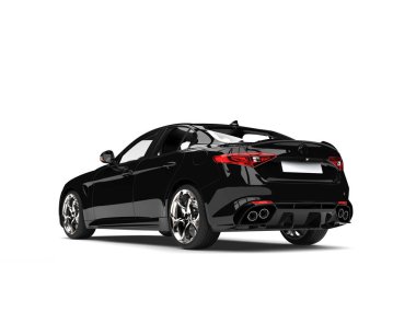 Koyu siyah modern kentsel araba - kuyruk görünümü