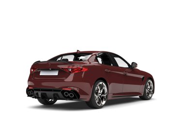 Koyu kahverengi modern kentsel spor araba - arka yan görünüm