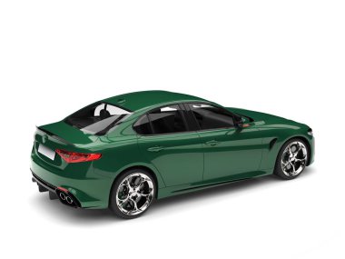 Orman yeşil modern kentsel hızlı araba - kuyruk görünümü