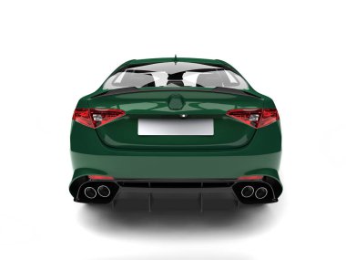 Orman yeşil modern kentsel hızlı araba - arkadan görünüm