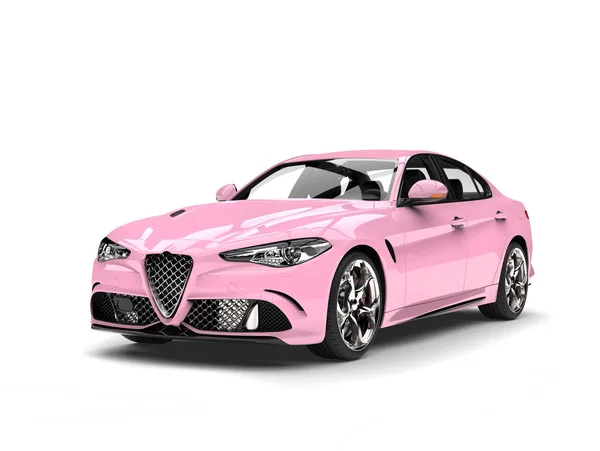 Candy Pink Moderní Městské Sportovní Auto Beauty Shot — Stock fotografie