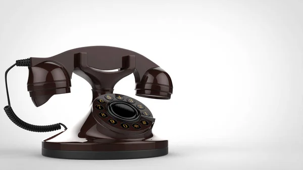 Old Brown Vintage Telephone — Stock Photo, Image