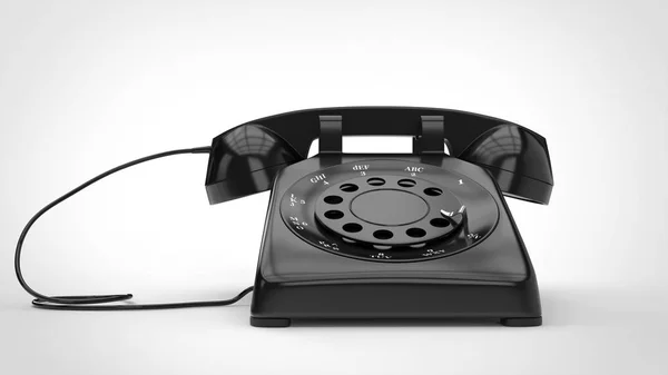 Cool Telefone Retro Preto — Fotografia de Stock