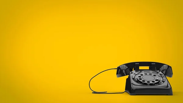 Černé Retro Styl Telefon — Stock fotografie