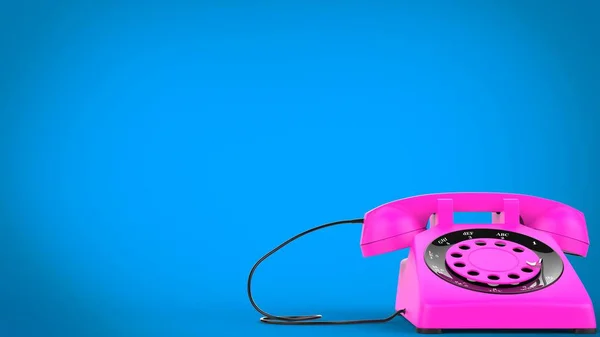 Bomuld Slik Pink Vintage Telefon - Stock-foto
