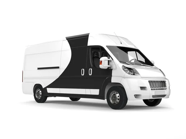 Big Delivery Van Big Black Decal Side — Stock Photo, Image