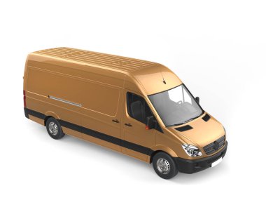 Metalik altın modern teslim van - görünüm üst