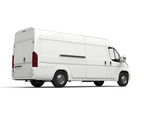 Great White Delivery Van — Stock Photo, Image