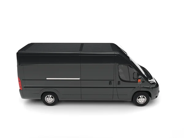 Dark Gray Delivery Van Top Side View — Stock Photo, Image