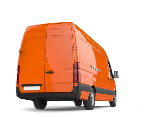 Orangefarbene Umzugs Oder Lieferwagen — Stockfoto