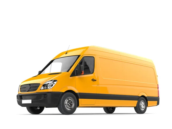 Modern Yellow Delivery Van — Stock Photo, Image
