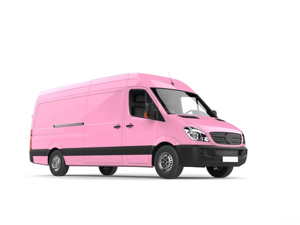 Цукерки Рожевий Сучасний Фургон Доставки — стокове фото