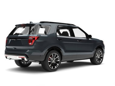 Koyu mavi gri metalik modern Suv - kuyruk görünümü