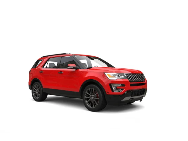 Moderno Suv Grande Vermelho — Fotografia de Stock