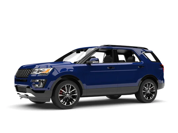 Dark Blue Modern Suv Beauty Shot — Stock Photo, Image