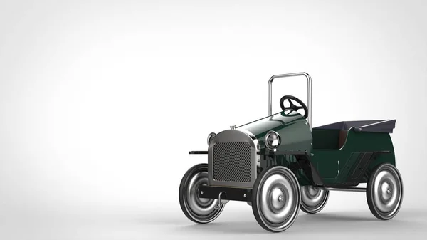 Carro Brinquedo Vintage Verde Escuro — Fotografia de Stock