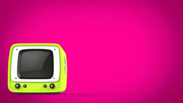 Mad green retro style TV