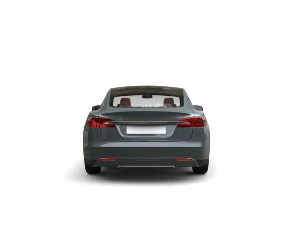 Slate Gray Modern Sports Car Back View — Stok Foto