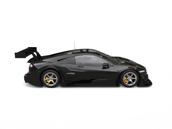 Cool Black Sports Super Car Top Side View — Stock Photo, Image