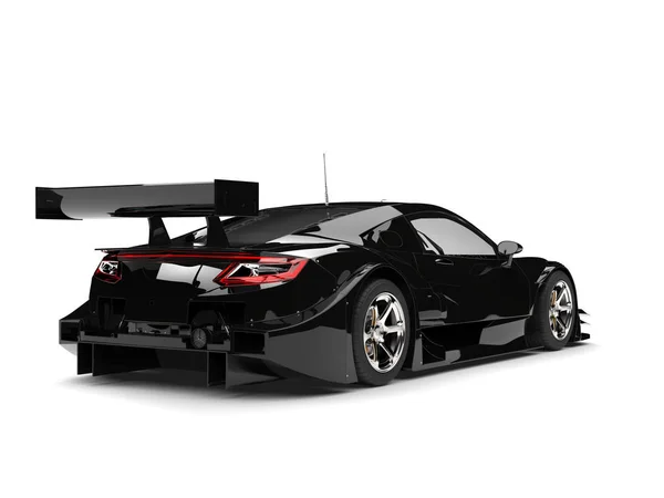 Cool Black Sports Super Car Rear View — Stock Photo, Image
