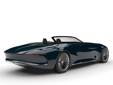 Kömür mavi modern konsept otomobil - kuyruk görünümü