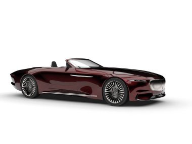 Metalik kırmızı modern Cabrio konsept otomobil