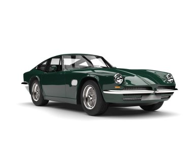 Orman yeşil eski model hızlı araba - güzellik vurdu