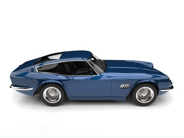 Mısır koyu mavi eski model hızlı araba - yan görünüm